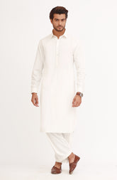 OFF WHITE BLENDED KAMEEZ SHALWAR