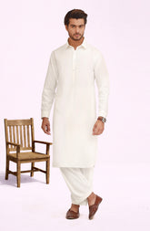 OFF WHITE BLENDED KAMEEZ SHALWAR