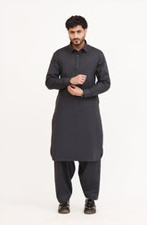 LIGHT-GREY BLENDED KAMEEZ SHALWAR