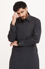 LIGHT-GREY BLENDED KAMEEZ SHALWAR