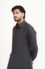 LIGHT-GREY BLENDED KAMEEZ SHALWAR