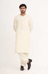 OFF-WHITE BLENDED KAMEEZ SHALWAR