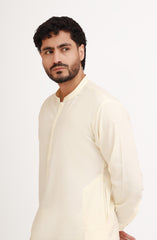 OFF-WHITE BLENDED KAMEEZ SHALWAR