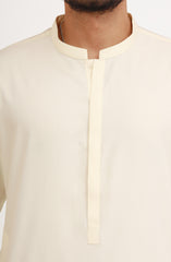 OFF-WHITE BLENDED KAMEEZ SHALWAR