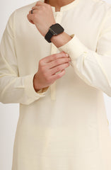 OFF-WHITE BLENDED KAMEEZ SHALWAR