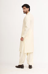 OFF-WHITE BLENDED KAMEEZ SHALWAR
