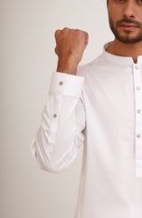 WHITE 100% COTTON KAMEEZ SHALWAR