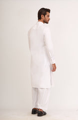WHITE 100% COTTON KAMEEZ SHALWAR