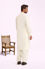 CREAM BLENDED KAMEEZ SHALWAR