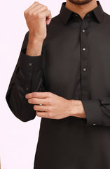 BLACK BLENDED KAMEEZ SHALWAR