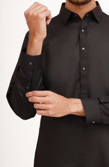BLACK BLENDED KAMEEZ SHALWAR