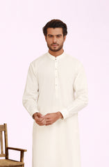 OFF-WHITE 100% COTTON EMBROIDERED KAMEEZ SHALWAR
