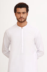 WHITE BLENDED KAMEEZ SHALWAR