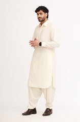 CREAM BLENDED KAMEEZ SHALWAR