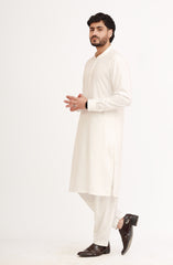OFF WHITE BLENDED KAMEEZ SHALWAR