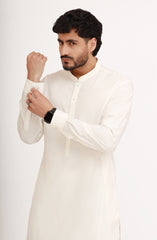 OFF WHITE BLENDED KAMEEZ SHALWAR