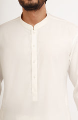 OFF WHITE BLENDED KAMEEZ SHALWAR