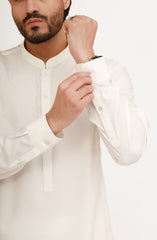 OFF WHITE BLENDED KAMEEZ SHALWAR