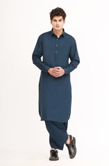 NAVY 100% COTTON KAMEEZ SHALWAR