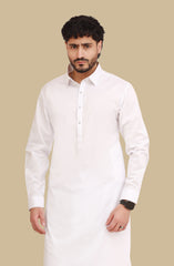 WHITE 100% COTTON KAMEEZ SHALWAR