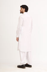 WHITE 100% COTTON KAMEEZ SHALWAR