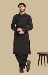 BLACK 100% COTTON KAMEEZ SHALWAR