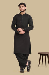 BLACK 100% COTTON KAMEEZ SHALWAR