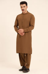 MEN KAMEEZ SHALWAR BROWN