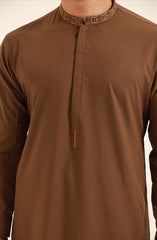MEN KAMEEZ SHALWAR BROWN