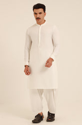 MEN KAMEEZ SHALWAR OFF WHITE