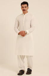 MEN KAMEEZ SHALWAR OFF WHITE
