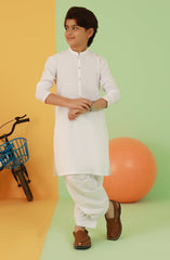 BOYS KAMEEZ SHALWAR PEARL WHITE