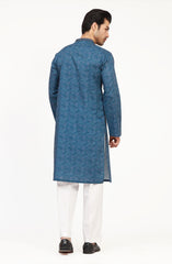 INK-BLUE 100% COTTON PRINTED KURTA
