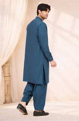 INK-BLUE BLENDED KAMEEZ SHALWAR