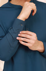 INK-BLUE BLENDED KAMEEZ SHALWAR