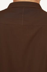 KHAKI BLENDED EMBROIDERED KAMEEZ SHALWAR
