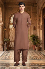 BROWN BLENDED KAMEEZ SHALWAR