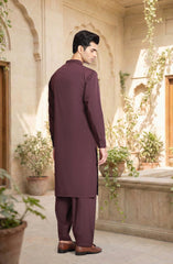 LIGHT-BURGUNDY BLENDED KAMEEZ SHALWAR