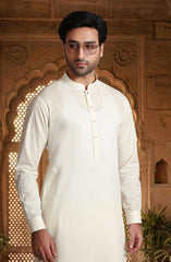 CREAM 100% COTTON KAMEEZ SHALWAR
