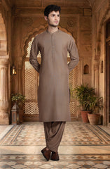 LIGHT-BROWN BLENDED KAMEEZ SHALWAR