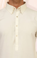 OFF-WHITE BLENDED KAMEEZ SHALWAR