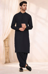 NAVY BLENDED KAMEEZ SHALWAR