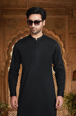 BLACK 100% COTTON KAMEEZ SHALWAR