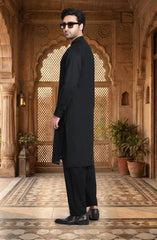 BLACK 100% COTTON KAMEEZ SHALWAR