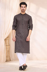 PURPLE 100% COTTON PRINTED KURTA