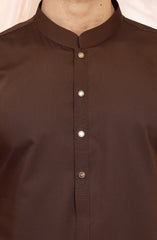 FOREST BROWN BLENDED KAMEEZ SHALWAR