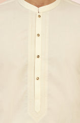 CREAM 100% COTTON EMBROIDERED KAMEEZ SHALWAR