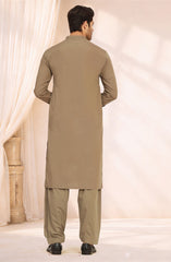 PASTEL-SAND EMBROIDERED BLENDED KAMEEZ SHALWAR