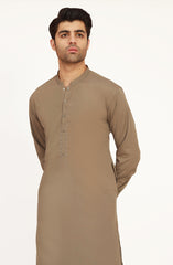PASTEL-SAND EMBROIDERED BLENDED KAMEEZ SHALWAR