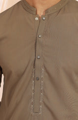 PASTEL-SAND EMBROIDERED BLENDED KAMEEZ SHALWAR